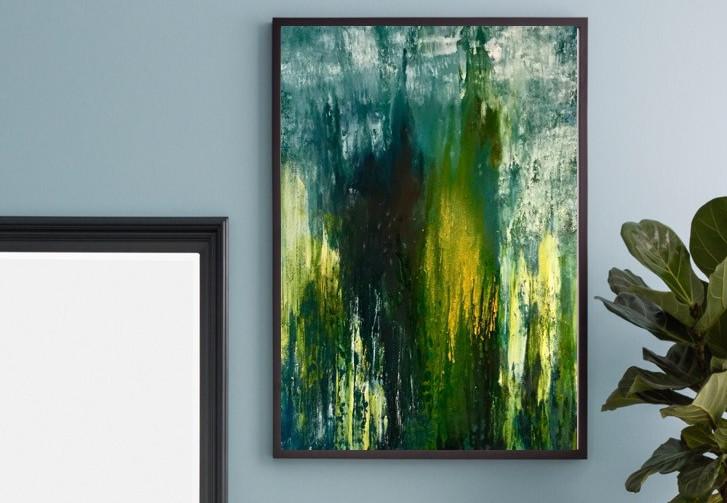 art by Inga Irvine on a wall