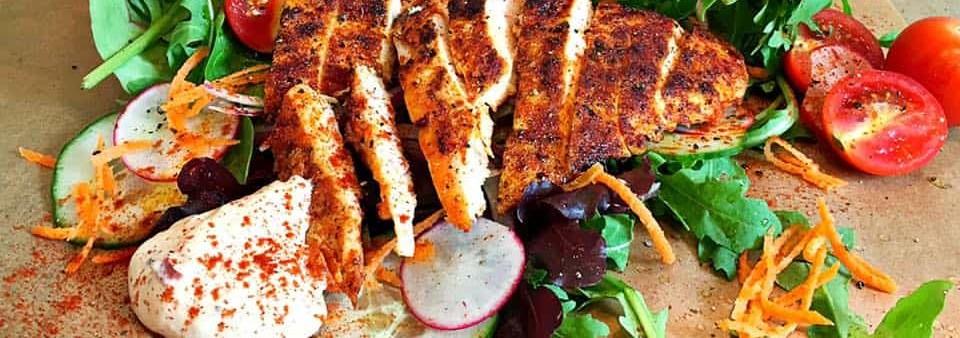 food by the Old School BBQ Bus