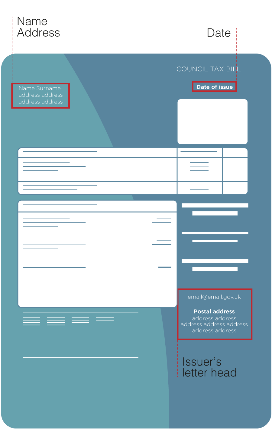 Council tax letter icon